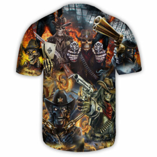 Skull No Guts No Glory - Baseball Jersey - Owl Ohh - Owl Ohh