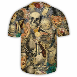 Skull Retro Style - Baseball Jersey - Owl Ohh - Owl Ohh