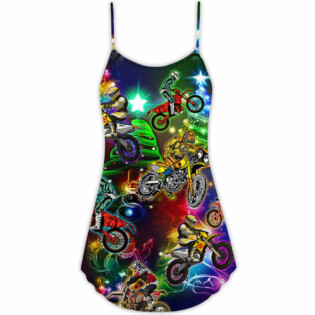 Motorsport Neon Tree Merry Christmas - V-neck Sleeveless Cami Dress - Owl Ohh - Owl Ohh