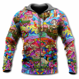 Hippie Mushroom Hallucinogenic Psychedelic - Hoodie - Owl Ohh - Owl Ohh