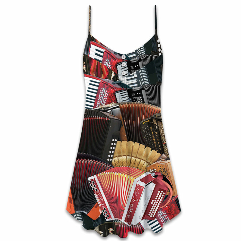 Accordion A Gentleman Is Someone Who Can Play The Accordion - V-neck Sleeveless Cami Dress - Owl Ohh - Owl Ohh