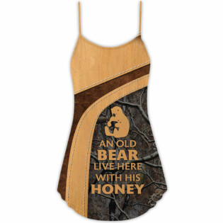 Bear An Old Bear Live Here With His Honey - V-neck Sleeveless Cami Dress - Owl Ohh - Owl Ohh