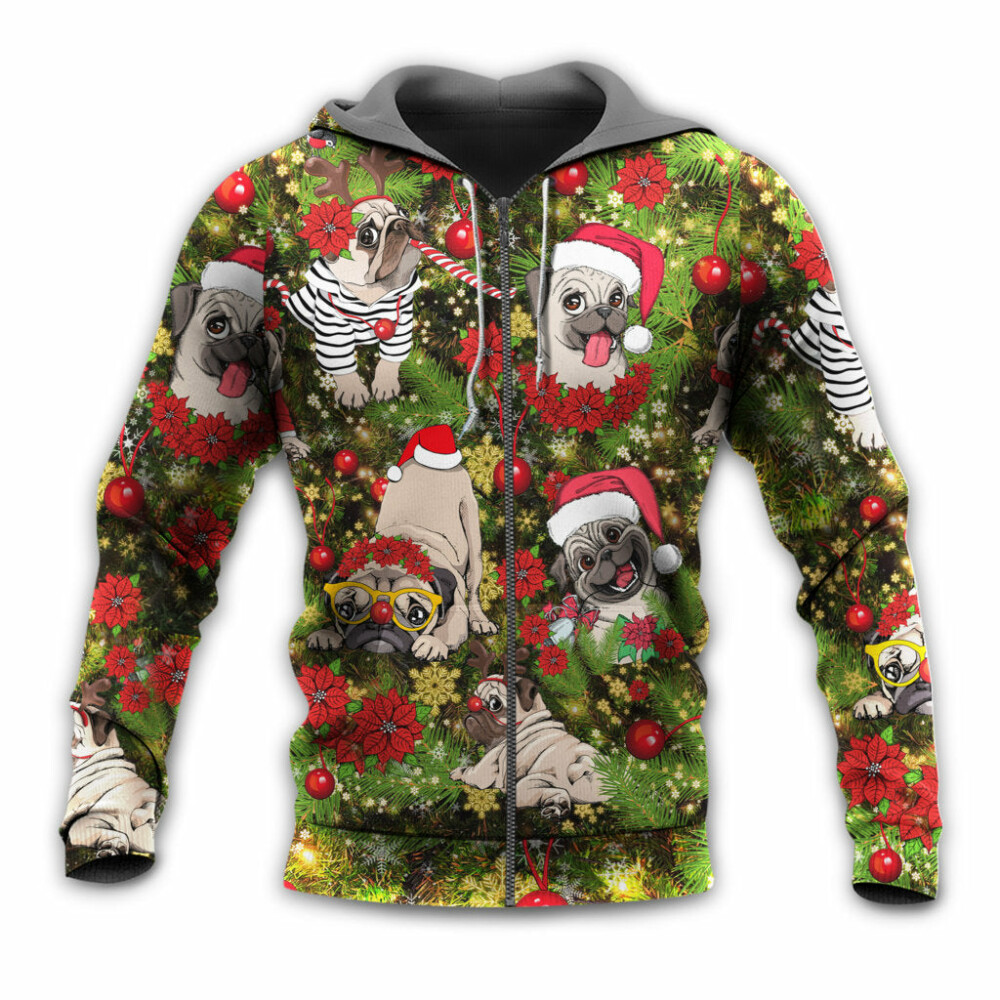Christmas Have Yourself A Merry Little Pugmas - Hoodie - Owl Ohh - Owl Ohh
