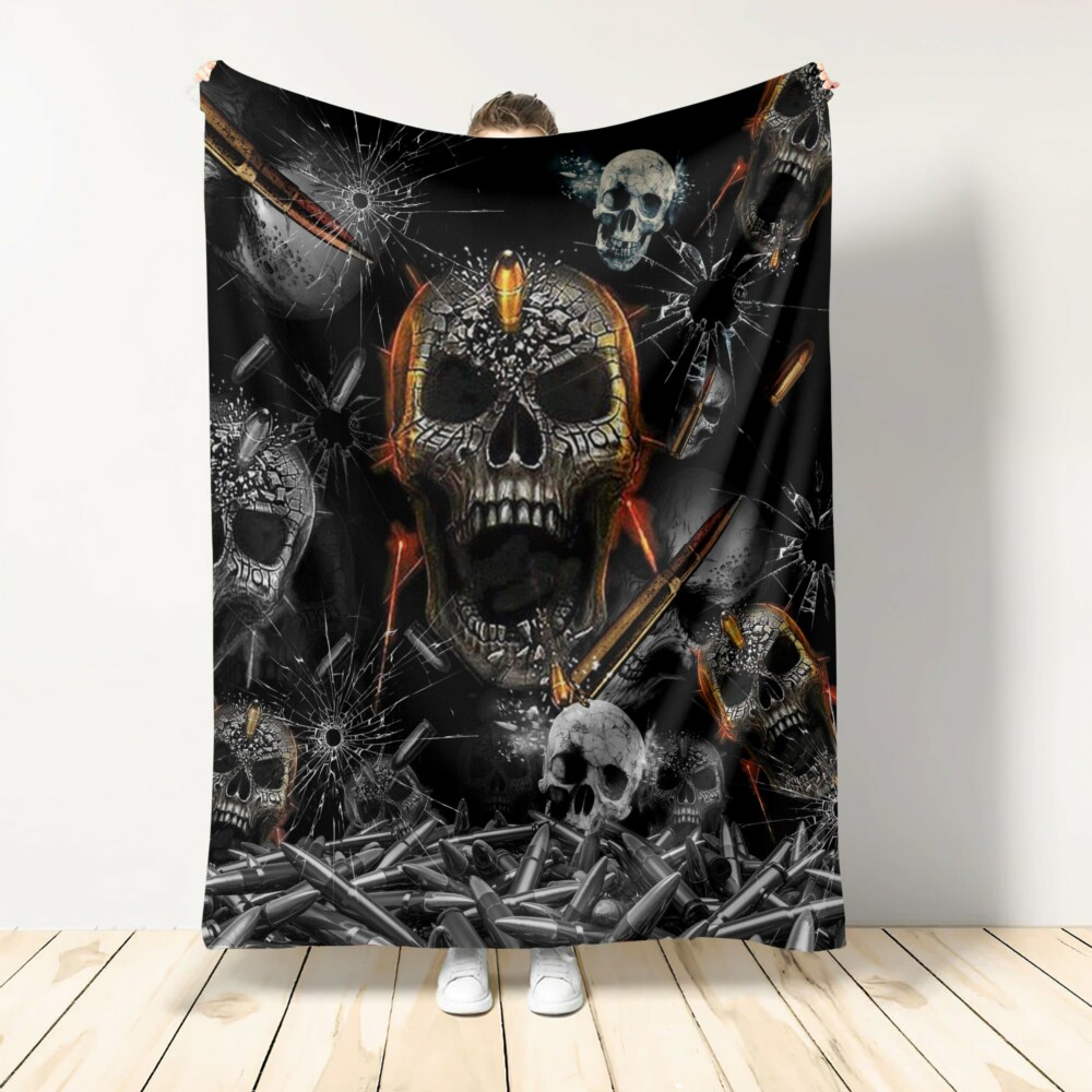 Skull Oh My Skull Cool - Flannel Blanket - Owl Ohh - Owl Ohh
