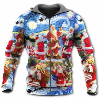 Christmas Santa Snow Night Merry Xmas - Hoodie - Owl Ohh - Owl Ohh