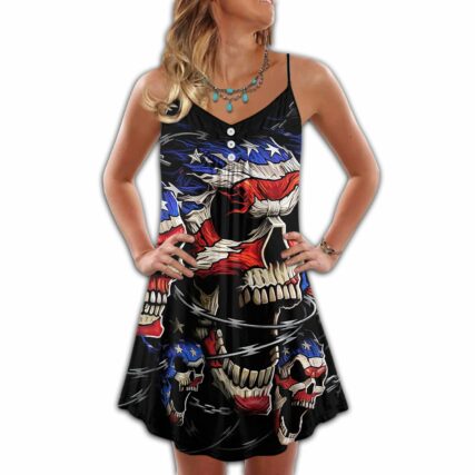 Skull Love America Forever - Summer Dress - Owl Ohh - Owl Ohh