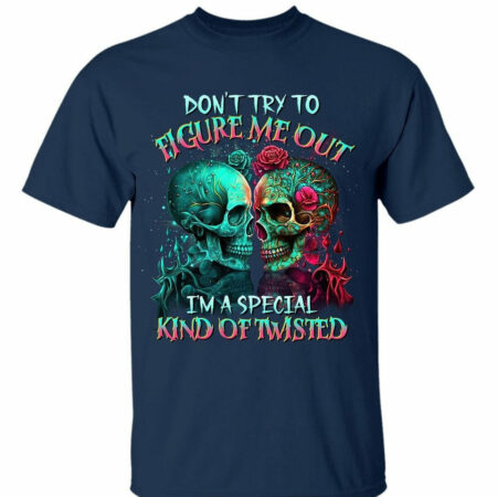 DON'T TRY TO FIGURE ME OUT SKULL COTTON SHIRT - TLTR0604233