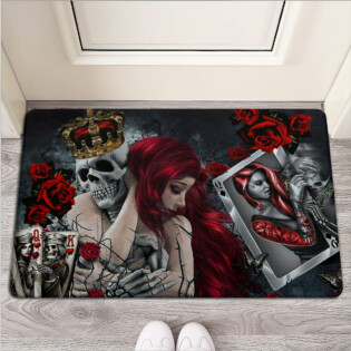 Skull Love Is Life Rose - Doormat - Owl Ohh - Owl Ohh