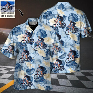 Cycling You Want Tropical Style Custom Photo - Hawaiian Shirt - Personalized Photo Gifts for men and women, kids - Owl Ohh