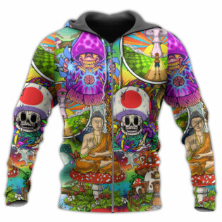 Hippie Mushroom Peace Colorful Let It Be - Hoodie - Owl Ohh - Owl Ohh
