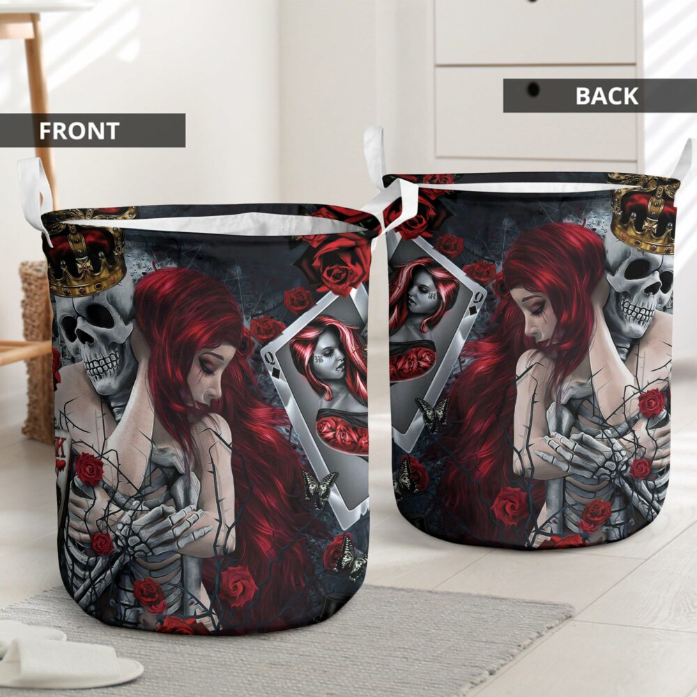 Skull Love Is Life Rose - Laundry Basket - Owl Ohh - Owl Ohh