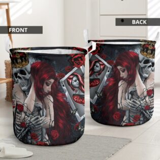Skull Love Is Life Rose - Laundry Basket - Owl Ohh - Owl Ohh