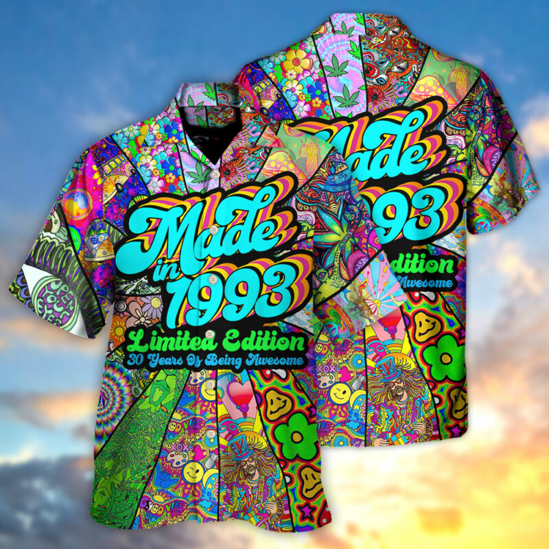 Age - Made in 1993 Limited Edition 30 Years Of Being Awesome - Hawaiian Shirt - Owl Ohh - Owl Ohh