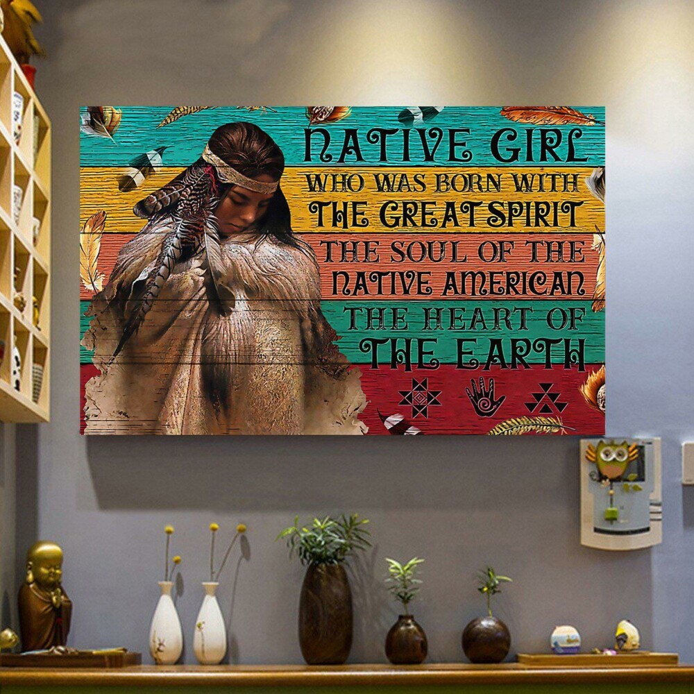 Native Love The Heart Of The Earth - Horizontal Poster - Owl Ohh - Owl Ohh