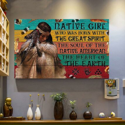 Native Love The Heart Of The Earth - Horizontal Poster - Owl Ohh - Owl Ohh