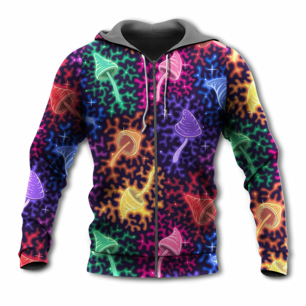 Mushroom Galaxy Rainbow Colorful Bright - Hoodie - Owl Ohh - Owl Ohh