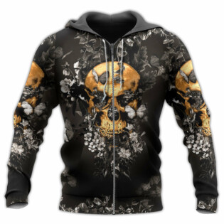 Skull Flowers Grow Out Of Dark Moments - Hoodie - Owl Ohh - Owl Ohh
