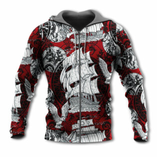 Sailing Ship Old Vintage Anchor Sea Life - Hoodie - Owl Ohh - Owl Ohh