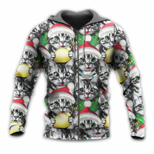 Christmas Meowy Xmas Cat Lover - Hoodie - Owl Ohh - Owl Ohh