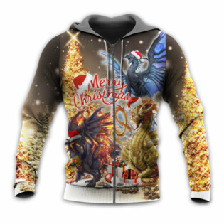 Christmas Dragon Merry Xmas Stronger Bright - Hoodie - Owl Ohh - Owl Ohh