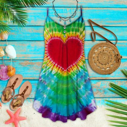 Hippie Peaceful Butterfly Summer Vibes Heart - Summer Dress - Owl Ohh - Owl Ohh