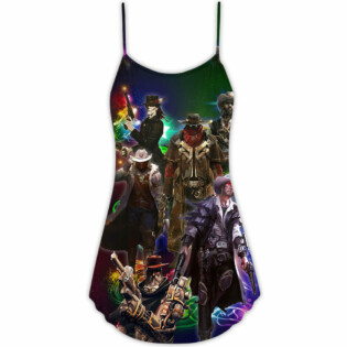 Cowboy Band Merry Christmas - V-neck Sleeveless Cami Dress - Owl Ohh - Owl Ohh