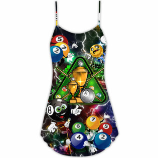 Billiard Lover Merry Christmas - V-neck Sleeveless Cami Dress - Owl Ohh - Owl Ohh