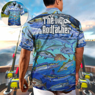 Fishing Undersea The Rodfather Tuna Fish - Hawaiian Shirt - Owl Ohh-Owl Ohh