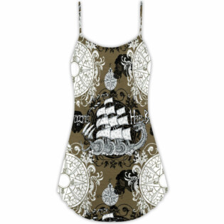 Dragon Old Ship Vintage Anchor Sea Life - V-neck Sleeveless Cami Dress - Owl Ohh - Owl Ohh