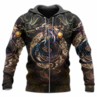 Dragon Golden Japanese Dragon - Hoodie - Owl Ohh - Owl Ohh