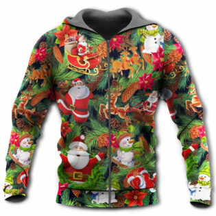 Christmas Santa Snowman Merry Xmas To Everyone - Hoodie - Owl Ohh - Owl Ohh
