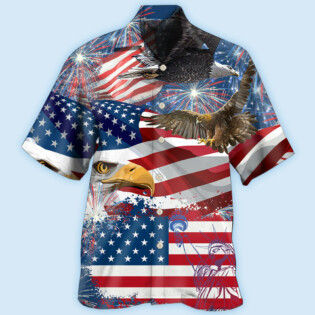 America 4th Of July America Eagle Freedom - Hawaiian Shirt - Owl Ohh - Owl Ohh