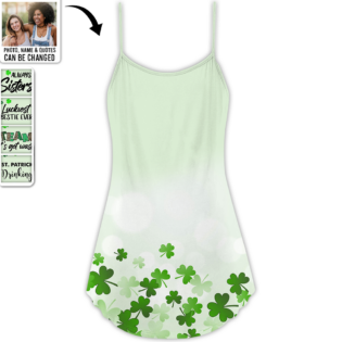 ST.Patrick's Day Shamlock Beer Lover - V-neck Sleeveless Cami Dress - Personalized Photo Gifts - Owl Ohh