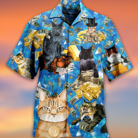 Cat Love Money Cool - Hawaiian Shirt - Owl Ohh - Owl Ohh