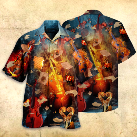 Violin Music Fire Burn Fire - Hawaiian Shirt - Owl Ohh - Owl Ohh