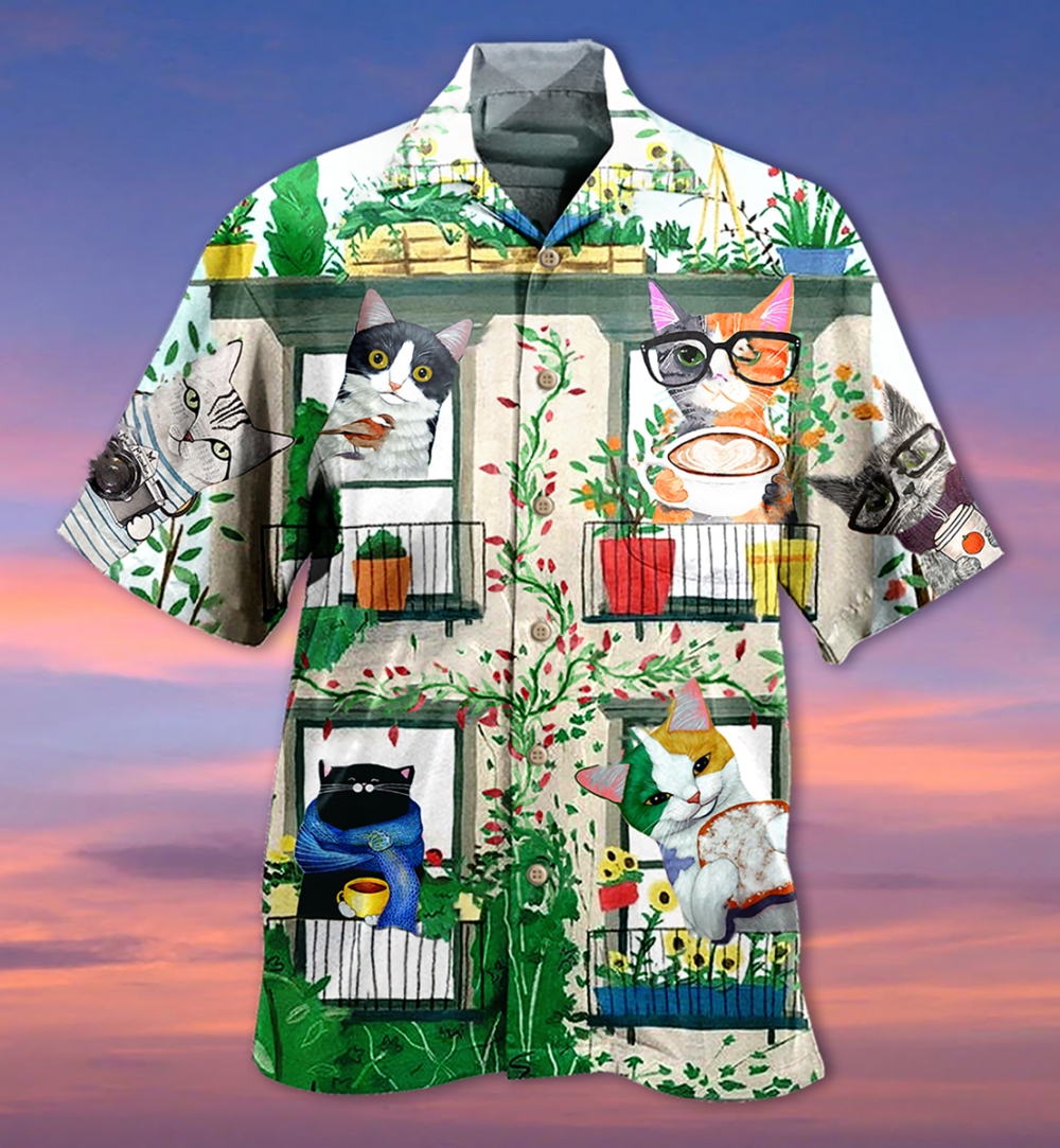 Cat Good Morning Fresh - Hawaiian Shirt - Owl Ohh - Owl Ohh