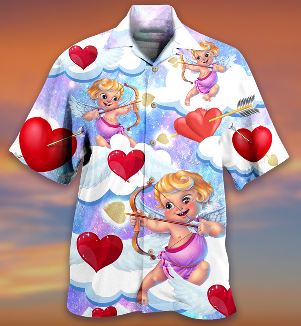 Women's Day, Valentine Gift Love Cupid - Hawaiian Shirt - Owl Ohh - Owl Ohh