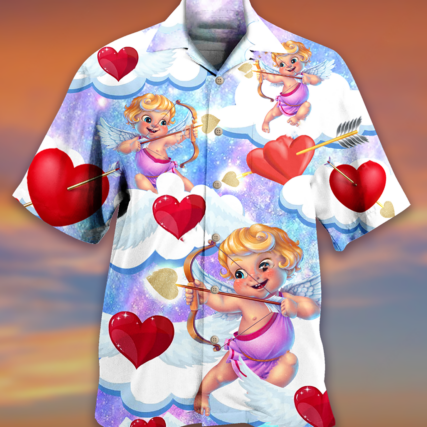 Women's Day, Valentine Gift Love Cupid - Hawaiian Shirt - Owl Ohh - Owl Ohh