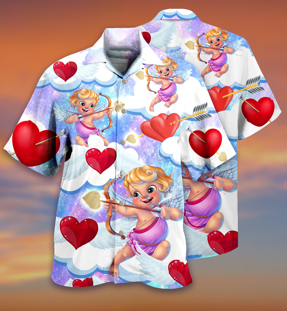 Women's Day, Valentine Gift Love Cupid - Hawaiian Shirt - Owl Ohh - Owl Ohh