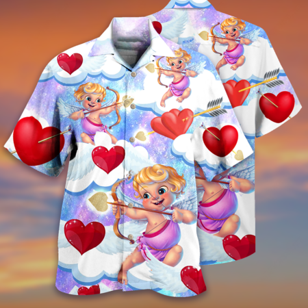 Women's Day, Valentine Gift Love Cupid - Hawaiian Shirt - Owl Ohh - Owl Ohh