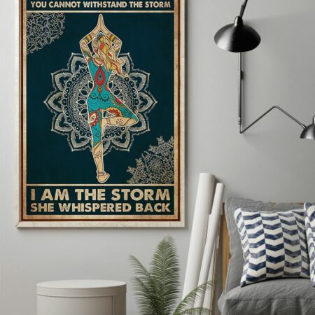 Yoga Life Peace I Am The Storm - Vertical Poster - Owl Ohh - Owl Ohh