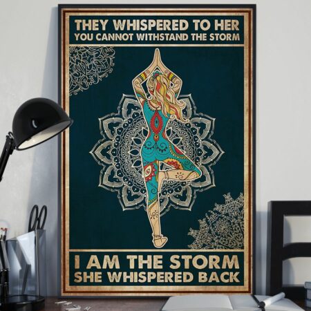 Yoga Life Peace I Am The Storm - Vertical Poster - Owl Ohh - Owl Ohh