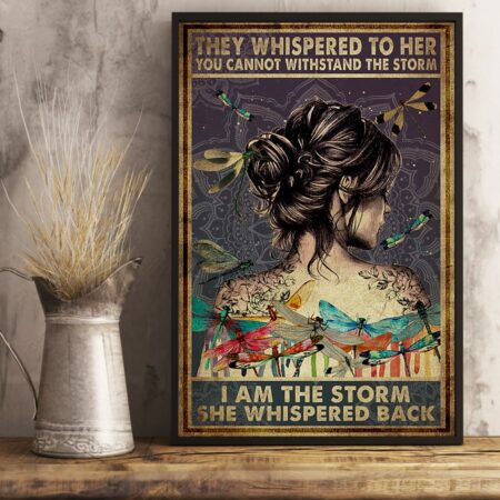 Dragonfly I Am The Storm - Vertical Poster - Owl Ohh - Owl Ohh