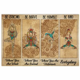 Yoga Love Peace With Classic Style - Horizontal Poster - Owl Ohh - Owl Ohh