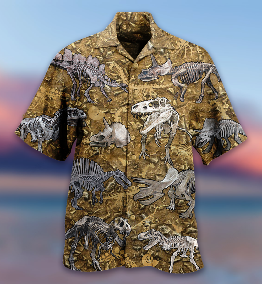 Dinosaur Cool Bone Style - Hawaiian Shirt - Owl Ohh - Owl Ohh