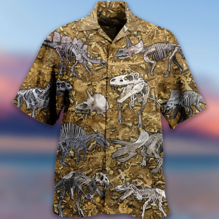 Dinosaur Cool Bone Style - Hawaiian Shirt - Owl Ohh - Owl Ohh