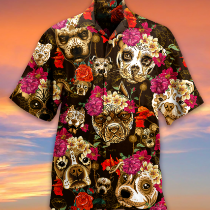 Dog Beautiful Rose Flowers - Hawaiian Shirt - Owl Ohh - Owl Ohh