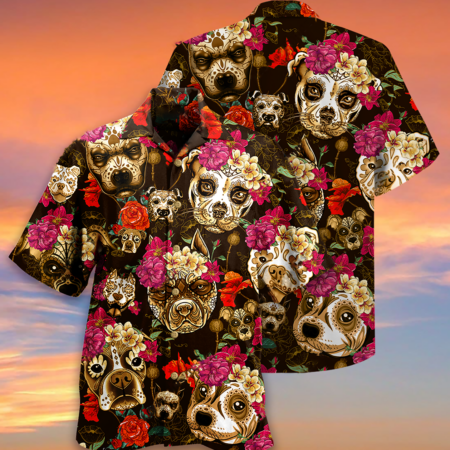 Dog Beautiful Rose Flowers - Hawaiian Shirt - Owl Ohh - Owl Ohh