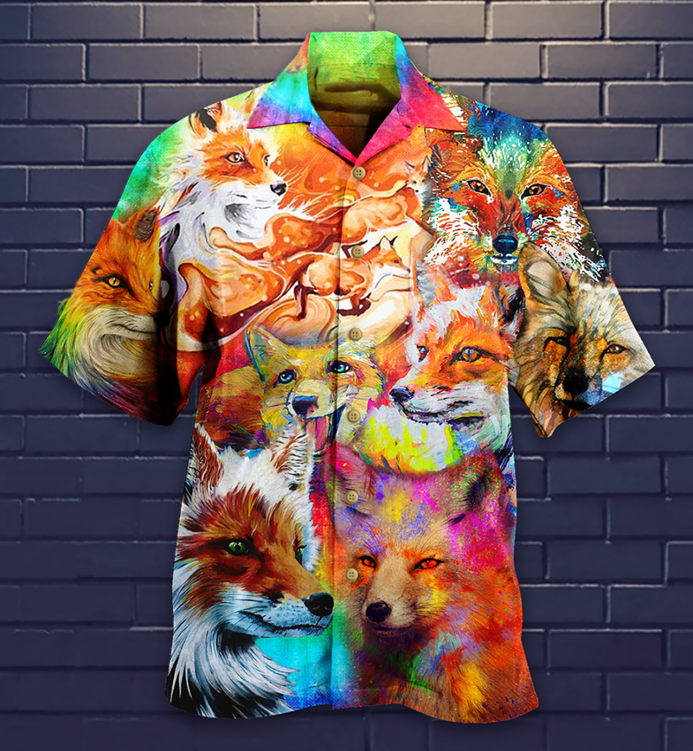 Fox Beautiful Painting Style - Hawaiian Shirt - Owl Ohh - Owl Ohh