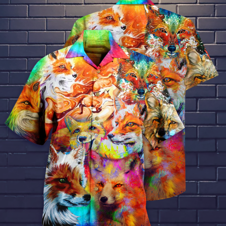 Fox Beautiful Painting Style - Hawaiian Shirt - Owl Ohh - Owl Ohh